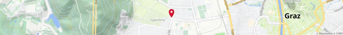 Kartendarstellung des Standorts für Schlossapotheke in 8020 Graz-Eggenberg